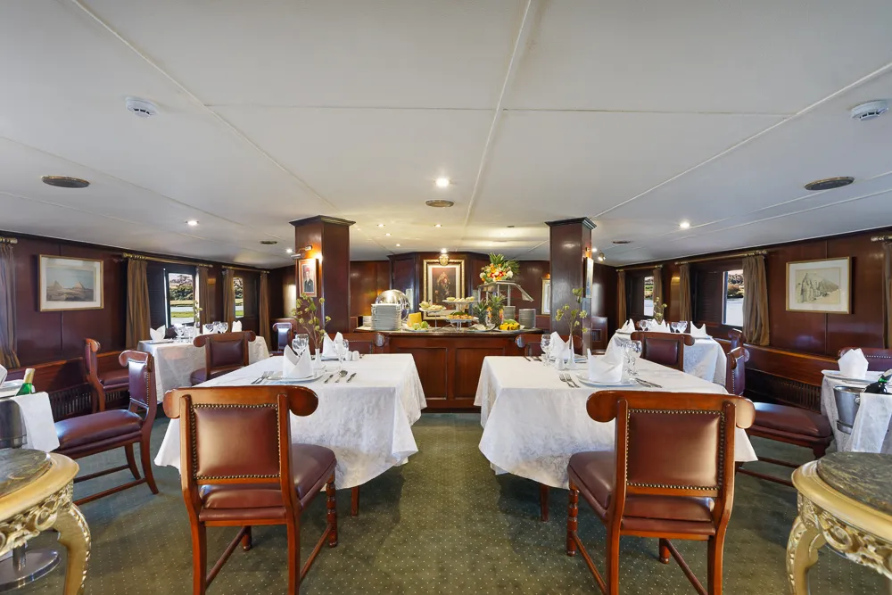 Restaurant aboard the Steam Ship Karim Nile Cruise Nile cruise